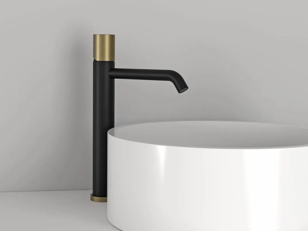 Sapho Sapho, ULTRATAP stojanková umývadlová batéria, čierná mat/chróm, UT007TBC