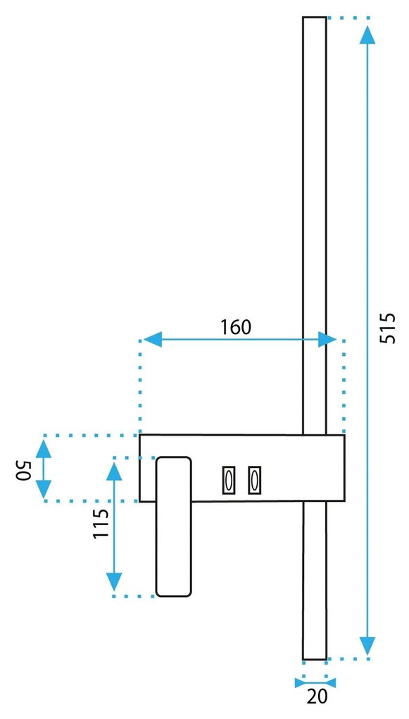 Toolight Toolight, LED nástenné svietidlo 8W 4000K APP1439-W, čierna-zlatá, OSW-02440