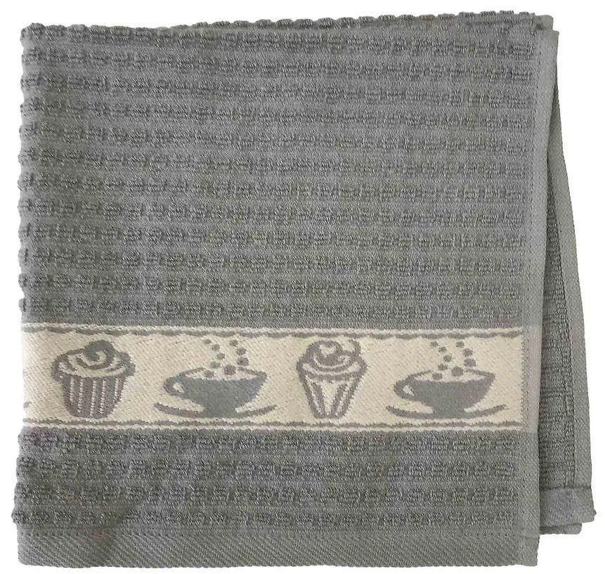 Kuchynská utierka 50x50 cm sivá 350 g/m2