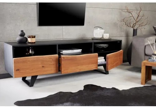 TV-skrinka 43305 Artwork 140cm Drevo Acacia  - Komfort-nábytok