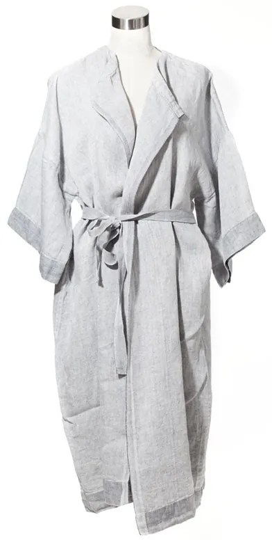 Ľanový dámsky župan Kaste, sivý