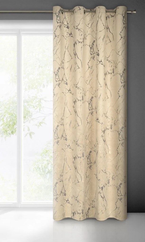 Dekorstudio Zamatový záves WERA v cappuccino farbe 140x250cm