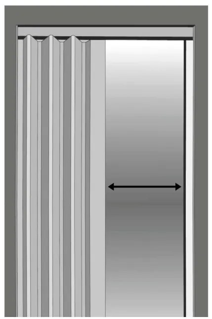 Skladacie dvere 004 07 sivý dub 80 cm