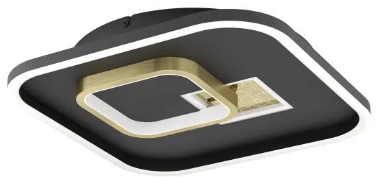 Eglo 901245 - LED Stropné svietidlo TIRIOLO LED/16,2W/230V+1xLED/9,2W čierna/zlatá
