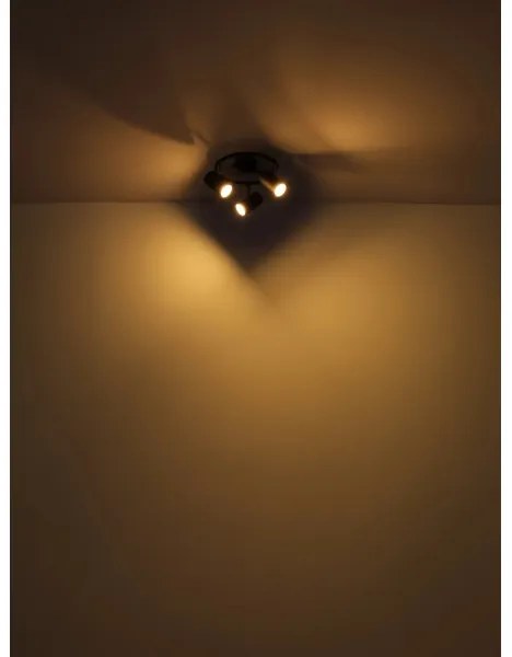 Globo 57914-3 - Bodové svietidlo ALLVI 3xGU10/25W/230V čierna