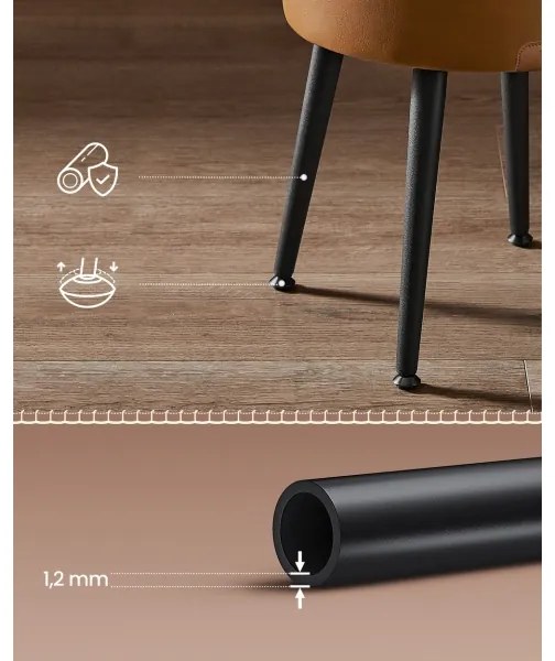 Kožený taburet CORE koňaková