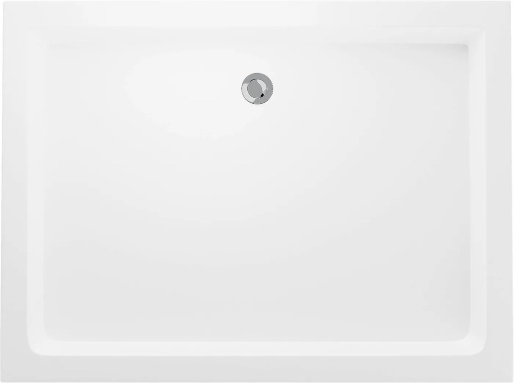 Mexen RIO - Obdĺžniková sprchová vanička 120x80x14 cm + chrómový sifón, biela, 45108012