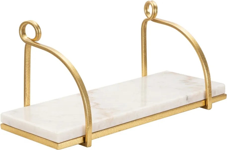 Biela/v zlatej farbe mramorová polica 40 cm Marble – Mauro Ferretti