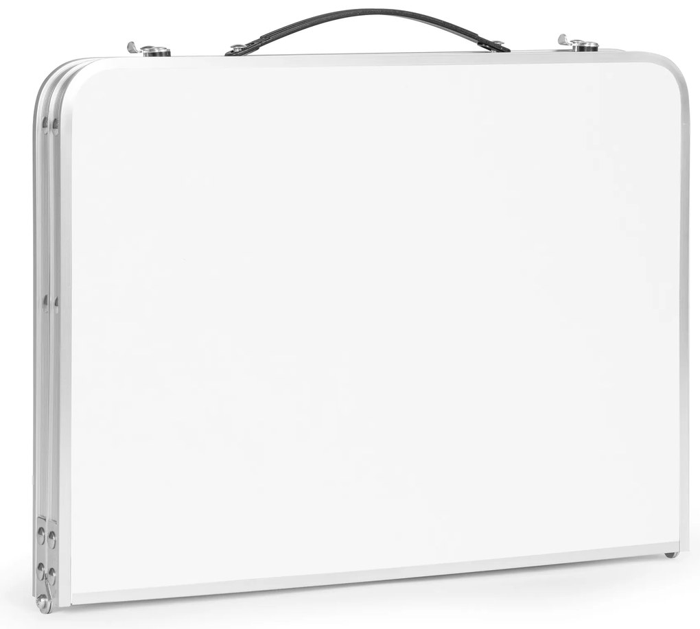 MultiGarden Turistický skladací stolík 60x40cm - biela
