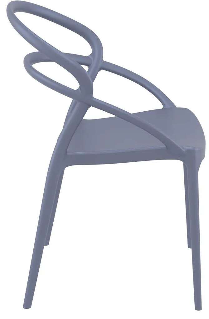 PIA záhradná stolička dark grey