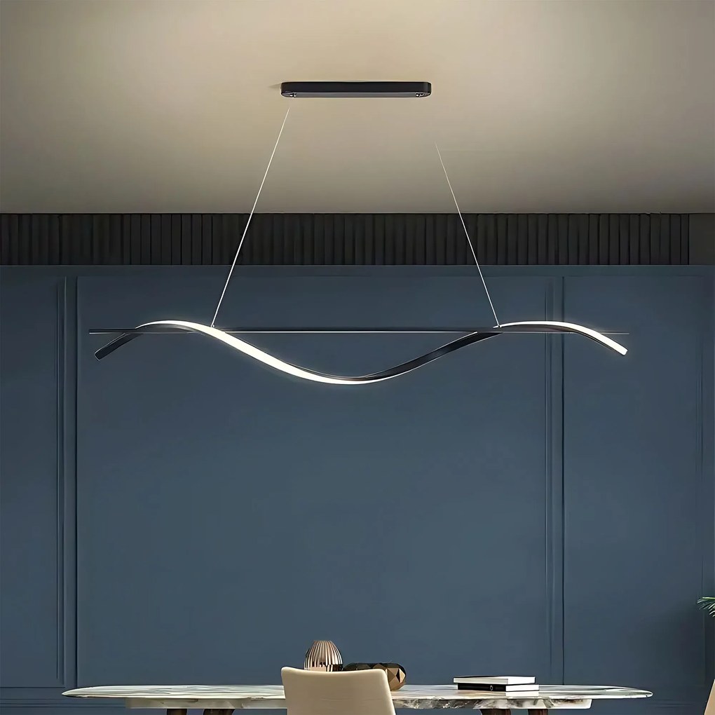 Toolight Toolight, LED závesná lampa 120cm, 27W, 3000K, LHJ019-CP, čierna, OSW-50004