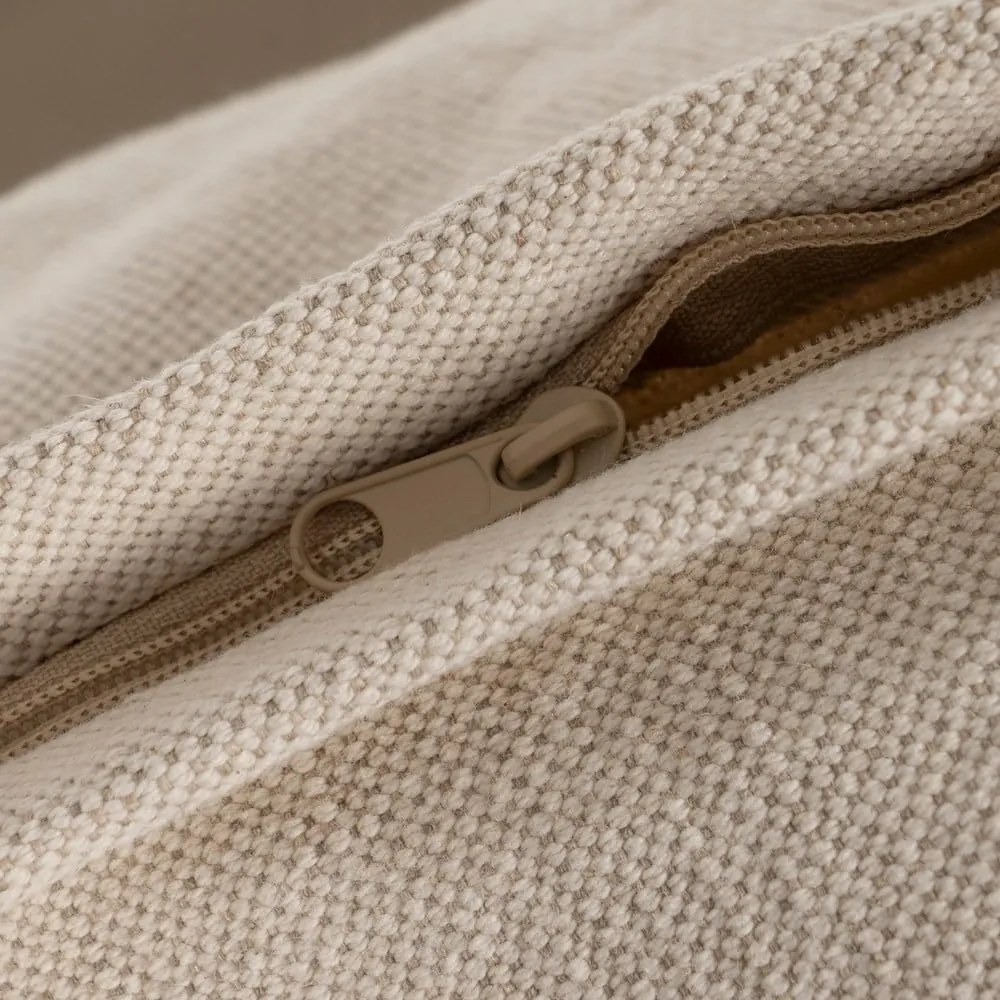 Krémová ľanová pohovka 200 cm – Ixia