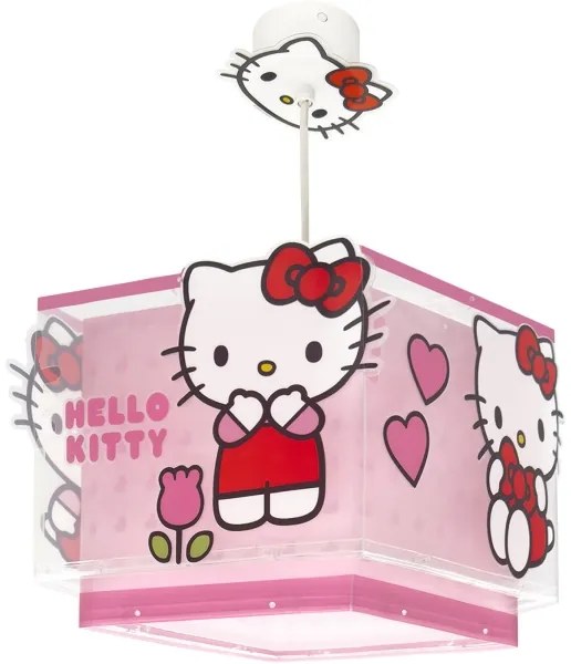 Dalber 73262 - Detský luster HELLO KITTY 1xE27/15W/230V ružový