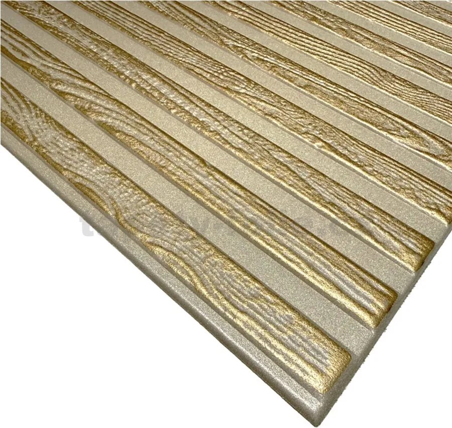 3D panel XPS, cena za kus, rozmer 100 cm x 50 cm, obklad zlato-béžový, IMPOL TRADE