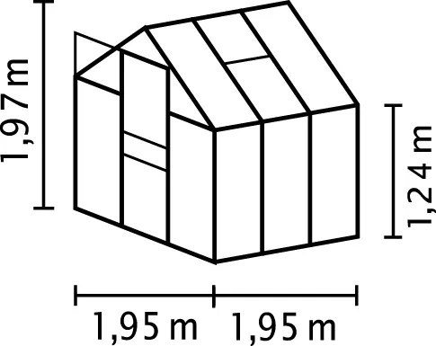 Skleník TARGET 3800 polykarbonát Dekorhome