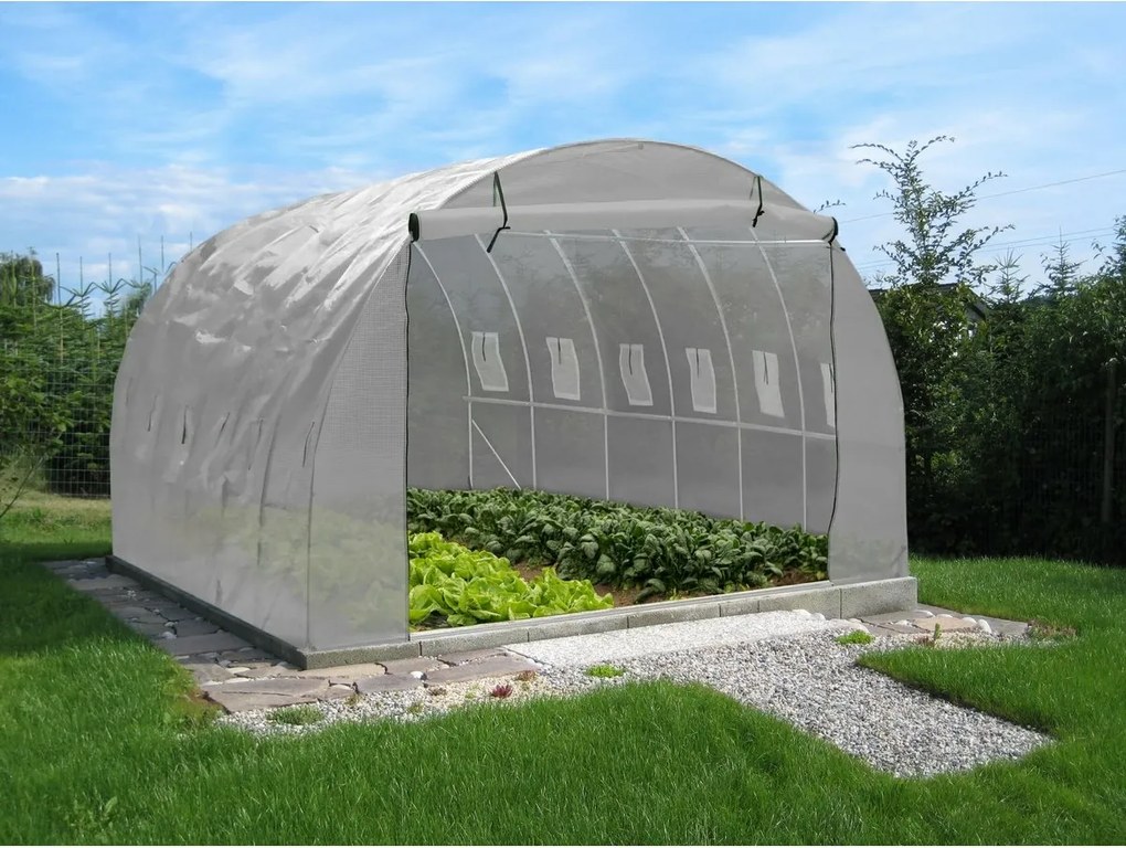 Skleník G21 300 x 600 x 200 cm, biely