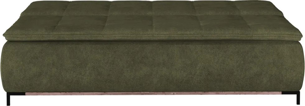 Rozkladacia pohovka na trvalé spanie Sweet, olivovo zelená látka