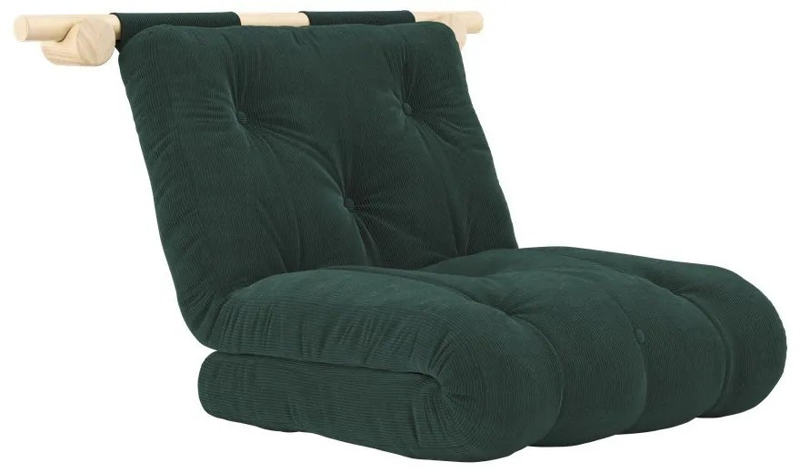 Tmavozelené menčestrové kreslo Hooked – Karup Design