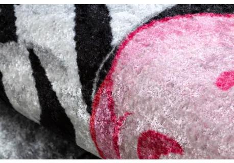 JUNIOR 51595.801 umývací okrúhly koberec Zvieratá, Afriky pre deti protišmykový - sivá Veľkosť: kruh 100 cm