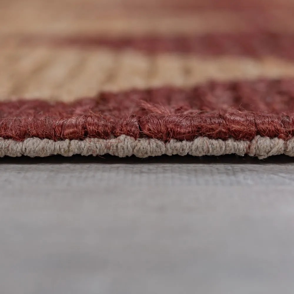 Ručne tkaný koberec s prímesou juty v terakotovej farbe 160x230 cm Effie Diamond – Flair Rugs