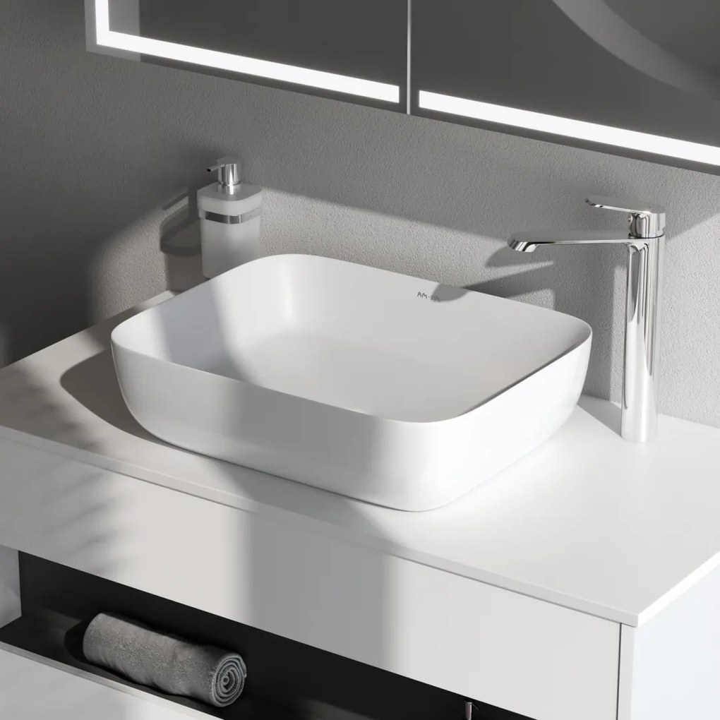 Pultové umývadlo 51 AM.PM Func MFAWCC10510WG biele lesklé