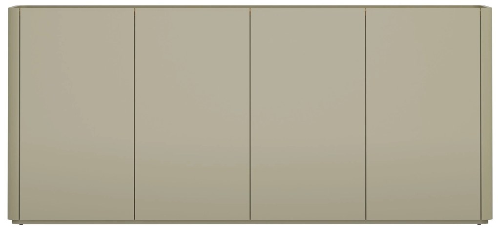 Komoda Elivo 200 cm štvordverová - eukalyptus / dub baltic dune