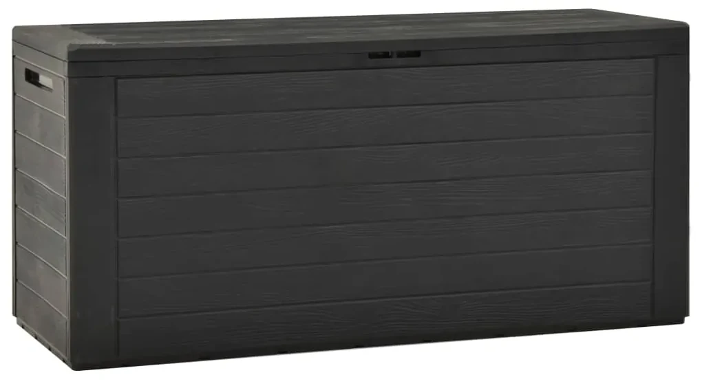 vidaXL Záhradný úložný box antracitový 116x44x55 cm