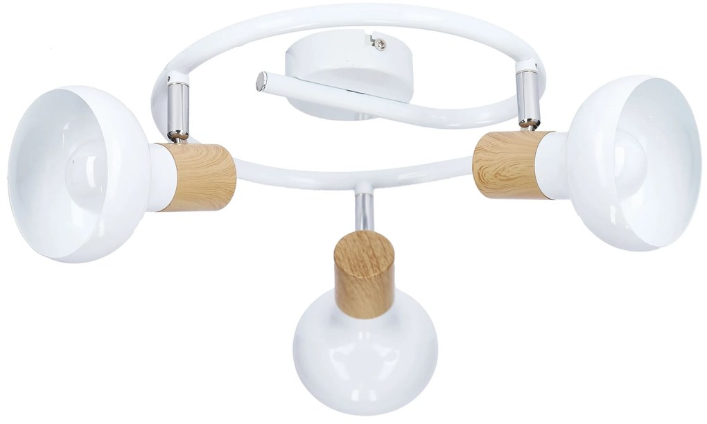 Candellux Biele stropné špirálové svietidlo Puerto pre žiarovku 3x E14 98-62697