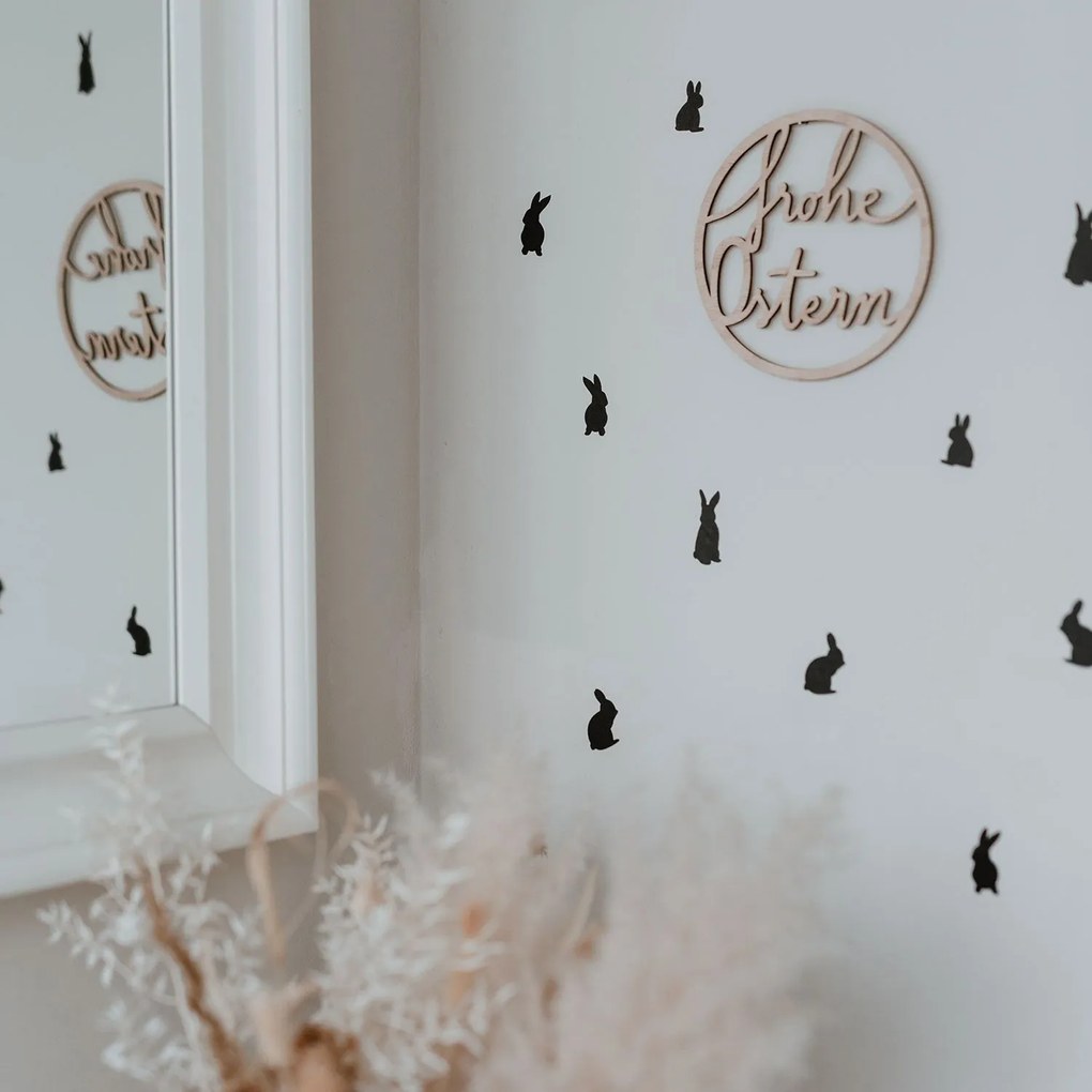 Eulenschnitt Samolepky na stenu Bunnies Black 24 ks