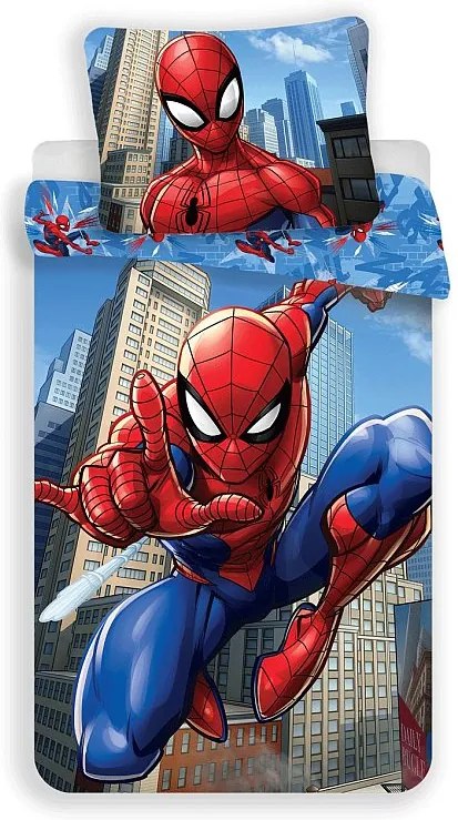 JERRY FABRICS Obliečky Spiderman blue 02 Bavlna 140/200, 70/90 cm