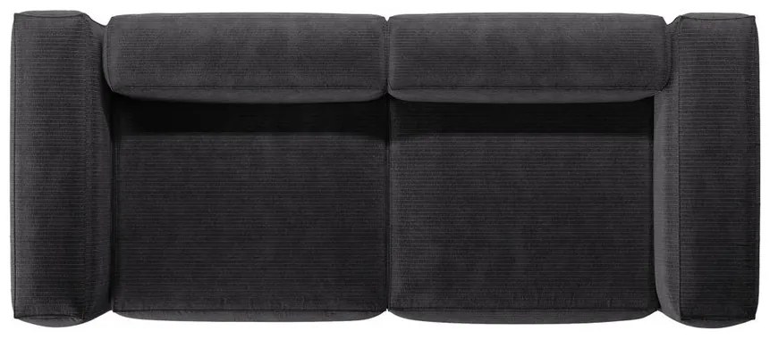 Tmavosivá menčestrová pohovka 264 cm Bergamo – Cosmopolitan Design