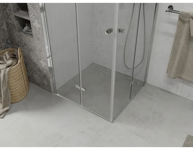 Mexen Lima Duo sprchovací kút 80 x 80 cm, 6mm sklo, číre sklo / chrómový profil, 856-080-080-02-00