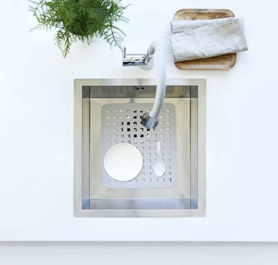 Rotho Ochranná podložka do drezu, sivá HYDRA 31 x 27 cm