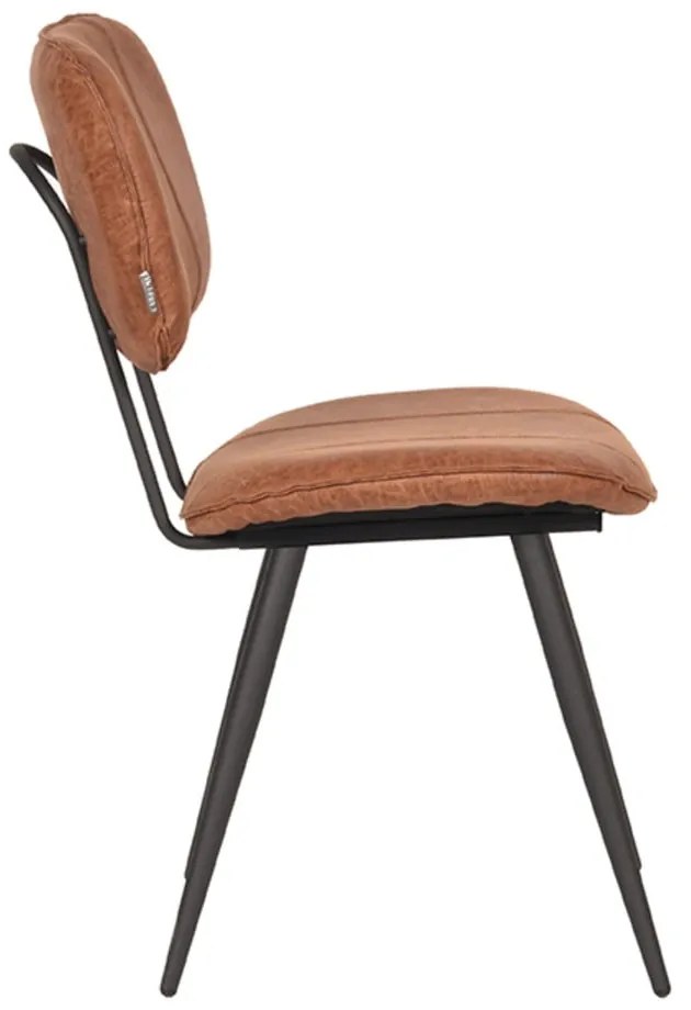 Koňakovohnedé kožené jedálenské stoličky v súprave 2 ks Fos – LABEL51