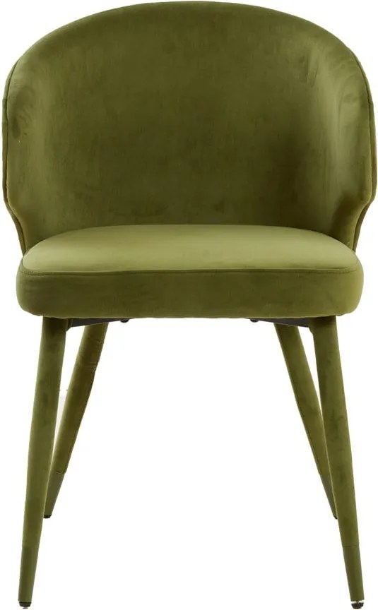 Zelené čalúnené jedálenské kreslá v súprave 2 ks Kosaka – Light &amp; Living