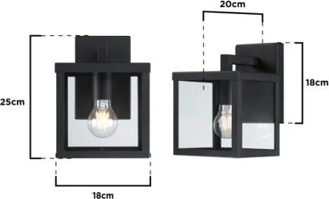 Westinghouse 6124240 - Vonkajšie nástenné svietidlo QUEENSLAND 1xE27/60W/230V IP44