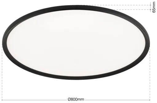 Orion - LED stropné svietidlo KANT LED/66W/230V 2700/3200/4000K priemer 80 cm čierne