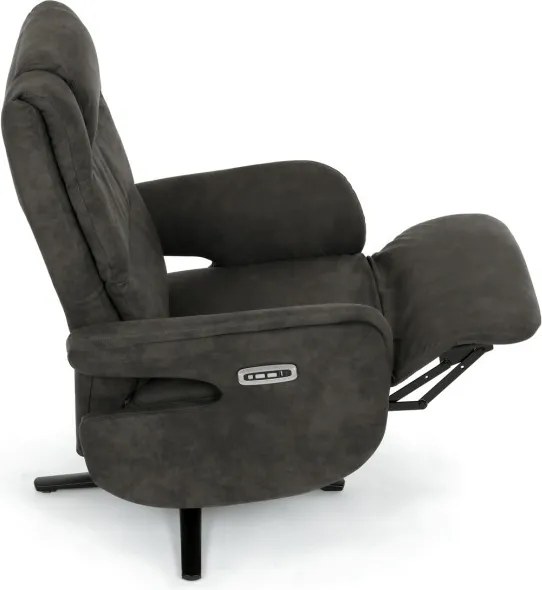 Polohovacie kreslo sivé, elektrické TV-C5590 SIL3