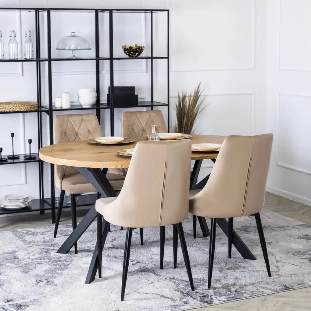 PROXIMA.store - Okrúhly stôl LUKAS FARBA: čierna