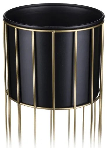 Kovový kvetináč LOFT 70x20 cm zlatá/čierna