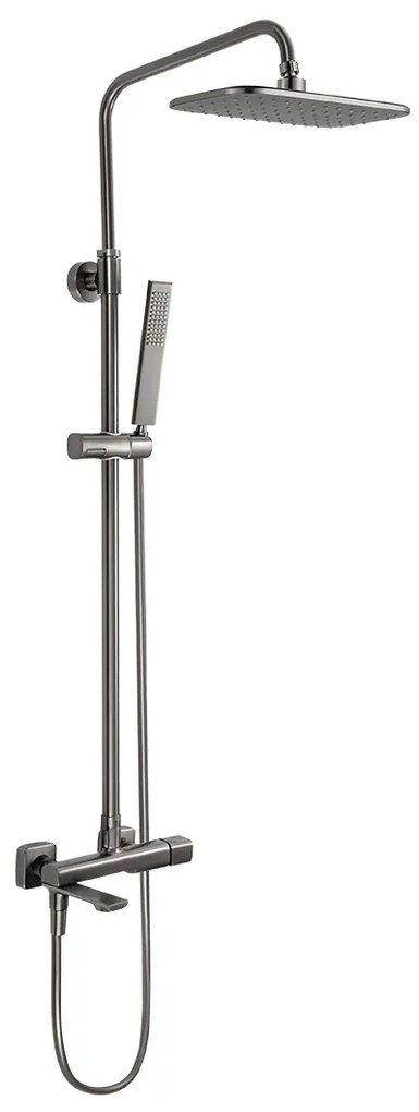 Laveo Tores, nástenná sprchová súprava s otočnou vaňovou výlevkou, grafitová, LAV-PLT_90KB