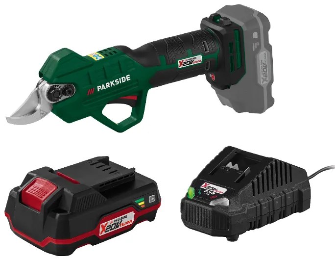 Parkside® Aku nožnice na konáre Paas 20-Li B1 + Akumulátor 20 V/2 Ah PAP 20 B1 + Nabíjačka na akumulátor 20 V/2,4 A PLG 20 C1 (800011209)