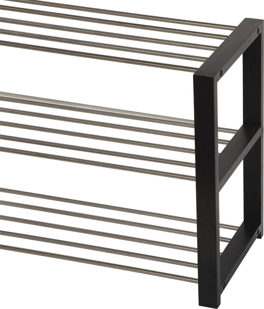 Noela Oceľový botník čierny NEX 3 poschodia