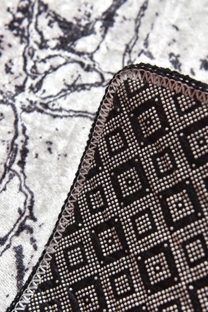 Súprava 2 kúpeľňových predložiek MarbleWorld čierna/biela