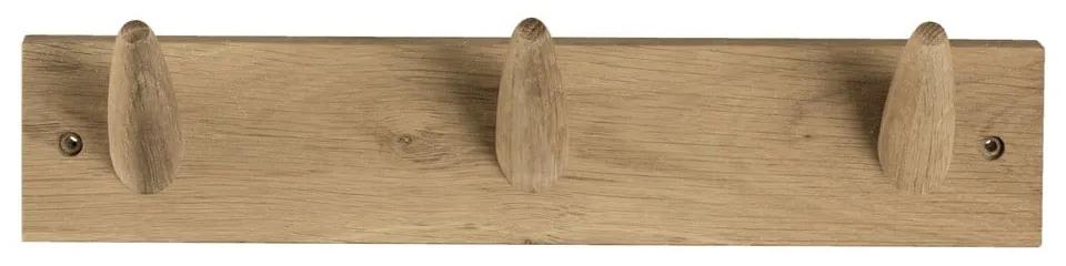 Nástenný vešiak na oblečenie z dubového dreva Canett Uno, šírka 40 cm