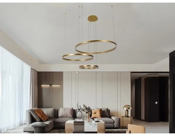 LED Stmievateľný luster na lanku LED/125W/230V 3000-6500K + diaľkové ovládanie