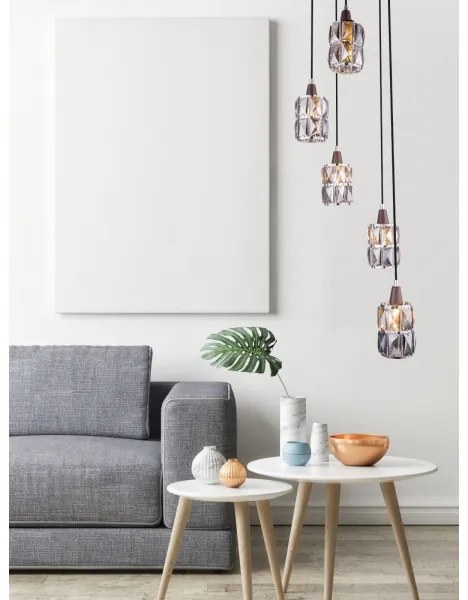 Globo 15761-5 - Krištáľový luster na lanku WOLLI 5xE14/40W/230V