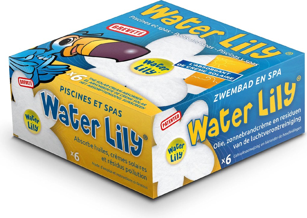 Absorpční houbička na mastnoty Water Lily (1 balení = 6ks)