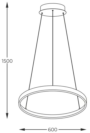 Zuma Line 2023201-GD60 - LED Luster na lanku BRENO LED/28W/230V 3000/4000/6000K