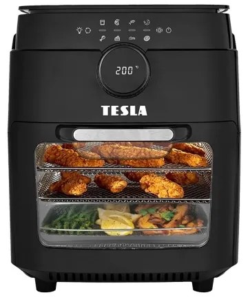 TESLA Electronics AirCook & Grill - Inteligentná horkovzdušná fritéza 12 l 1800W